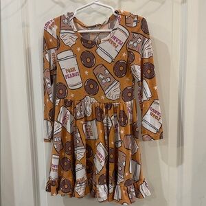 Posh Peanut Dunkin Donuts Twirl Dress Size 3T-4T